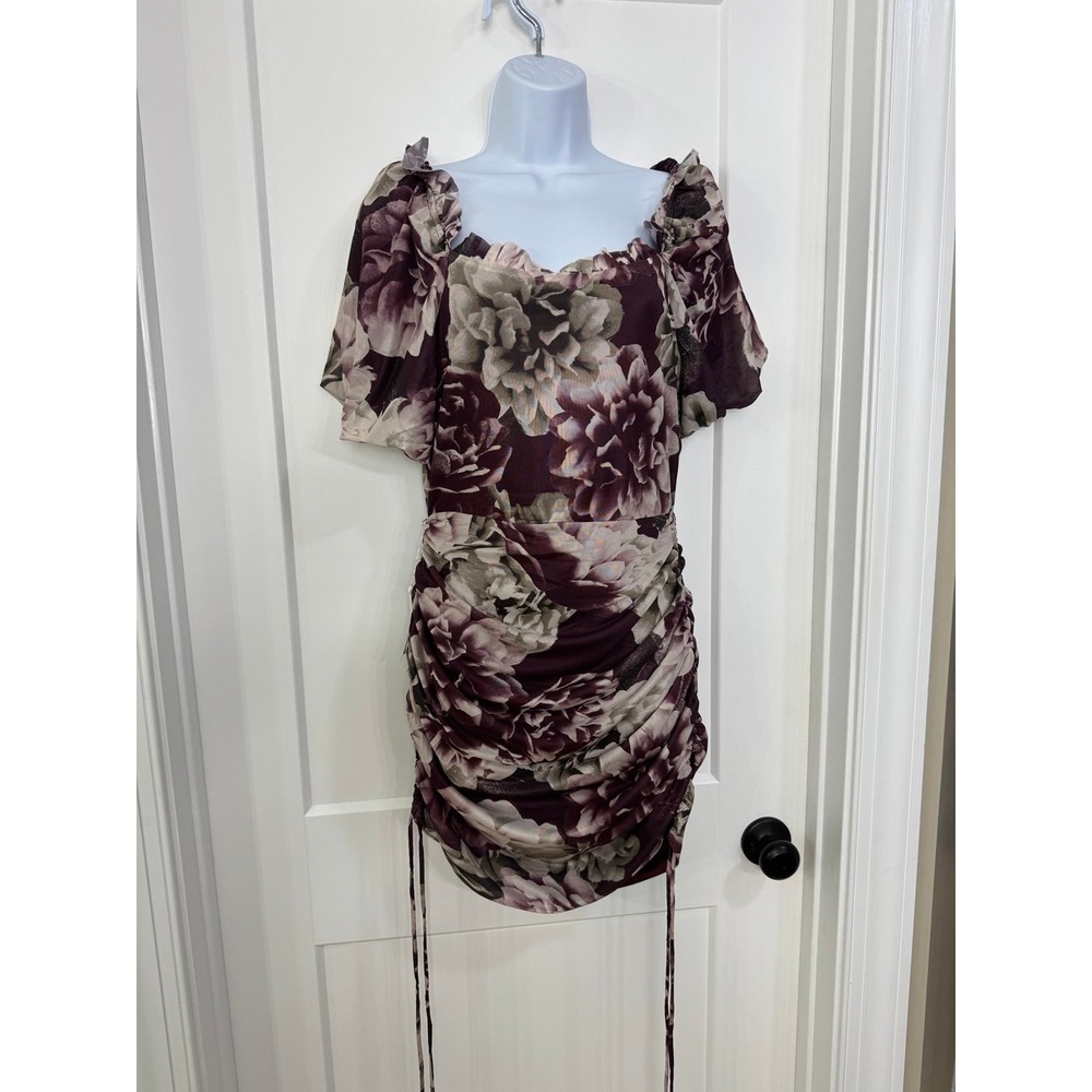 Joyfolie Alyssa‎ dress in plum size small